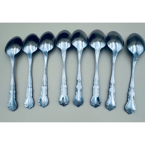 8 - Stanley Roberts Rogers DELIGHT Soup Spoons Stainless Korea - Picture 5 of 6
